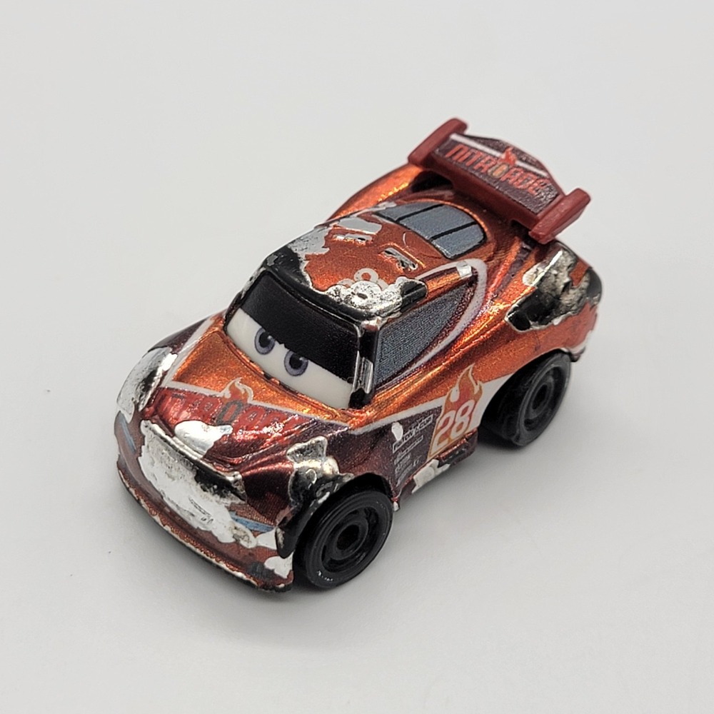 DISNEY 2017 PIXAR CARS METALLIC TIM TREADLESS NITROADE #28 MINI RACERS DIECAST